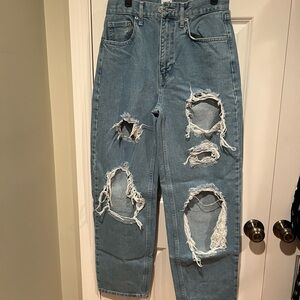 BDG Light Blue High-Rise Baggy Jeans